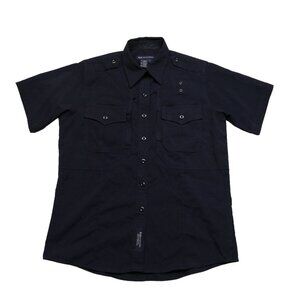 5.11 511 Tactical Shirt Large Women's Navy Blue Button Down Short Sleeve 31023